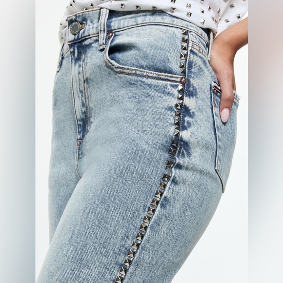 Alice and Olivia BODIE STUDDED JEAN straight leg